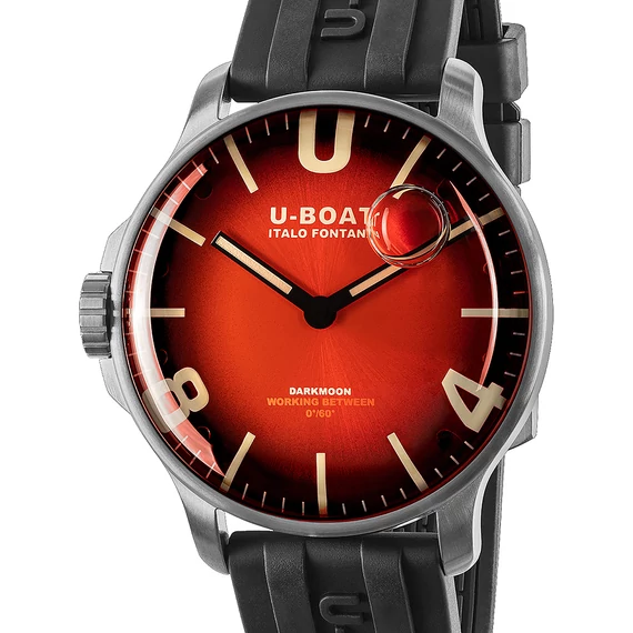 U-Boat 8701/B Darkmoon Red SS Soleil 44mm 5ATM karóra