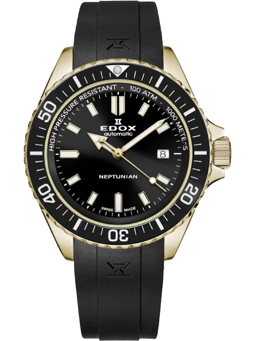 Edox 80120-37JCA-NID Neptunian automata férfi 44mm 100ATM karóra