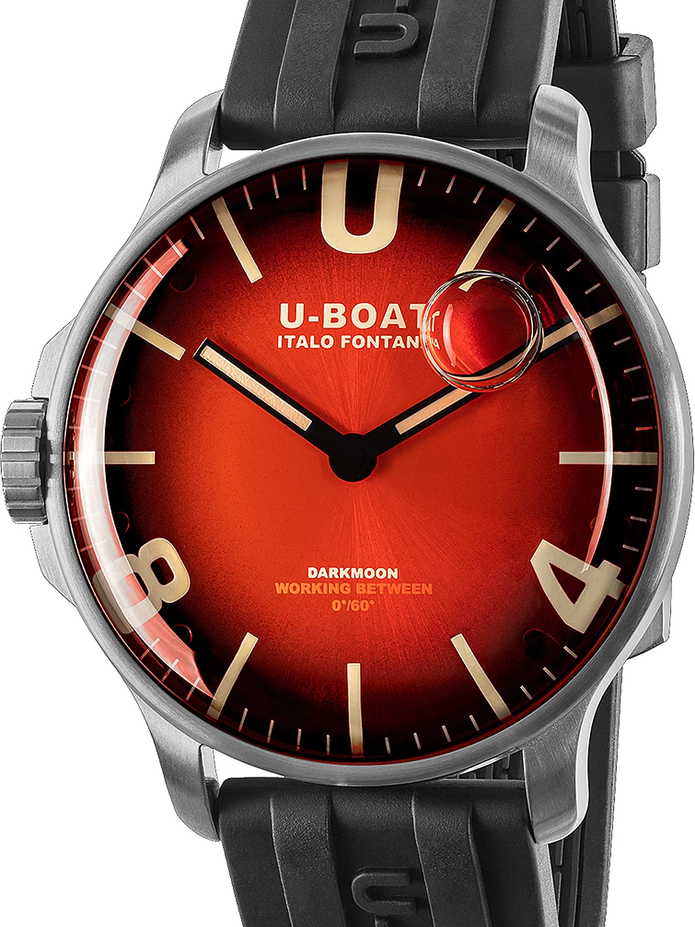 U-Boat 8701/B Darkmoon Red SS Soleil 44mm 5ATM karóra