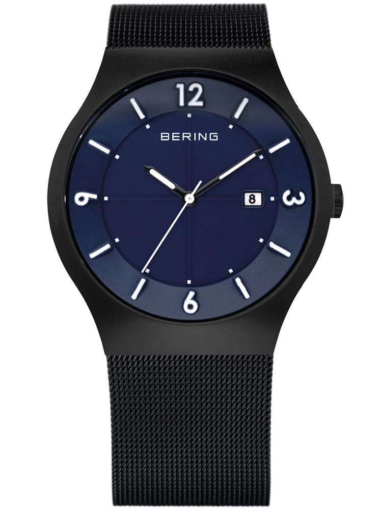 Bering Solar Classic 14440-227 Férfi Fekete Kék 40 mm karóra