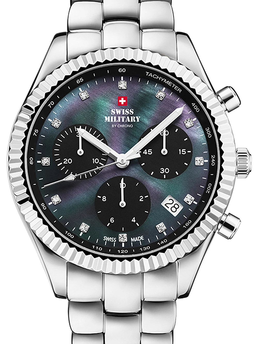 Swiss Military SM30207.01 Elegáns kronográf 38mm 5ATM karóra