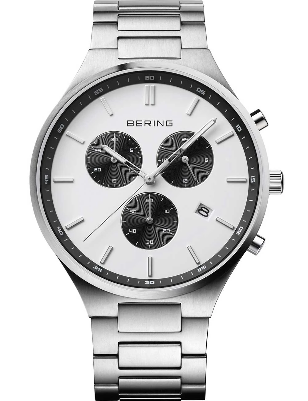 Bering 11743-704 klasszikus titán kronográf 40mm 5ATM karóra