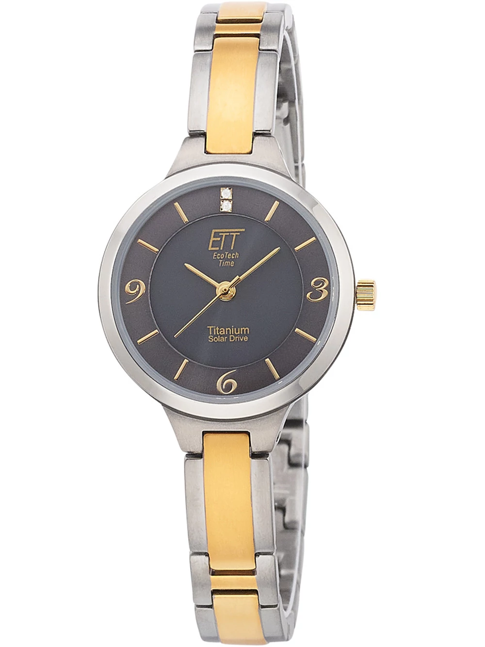 ETT ELS-12146-52M Diamond Lady Solar Drive Titan női 28mm 5ATM karóra