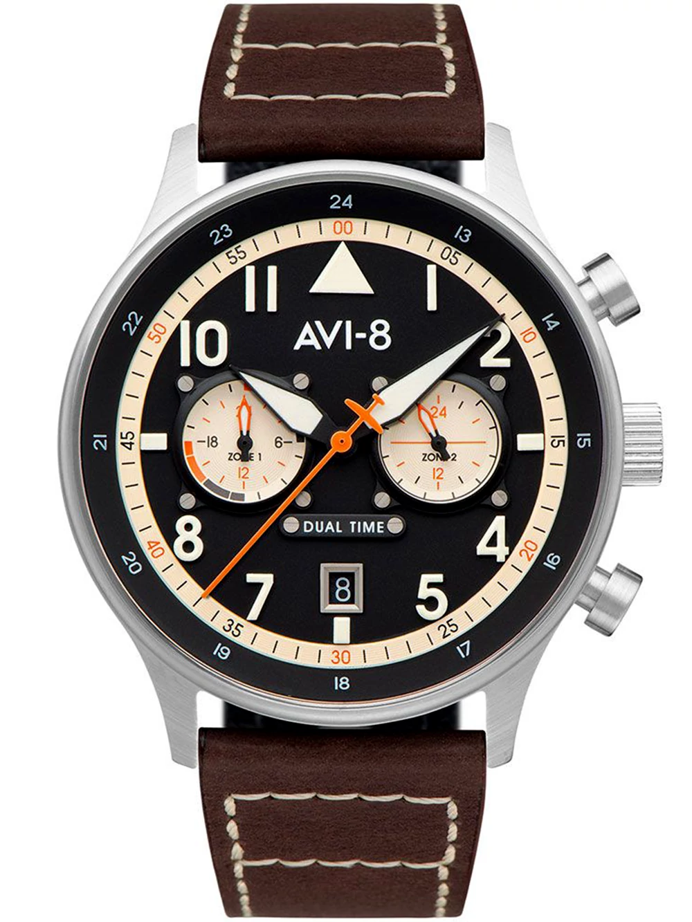 AVI-8 av-4088-01 Carey Dual Time 44mm 5ATM karóra