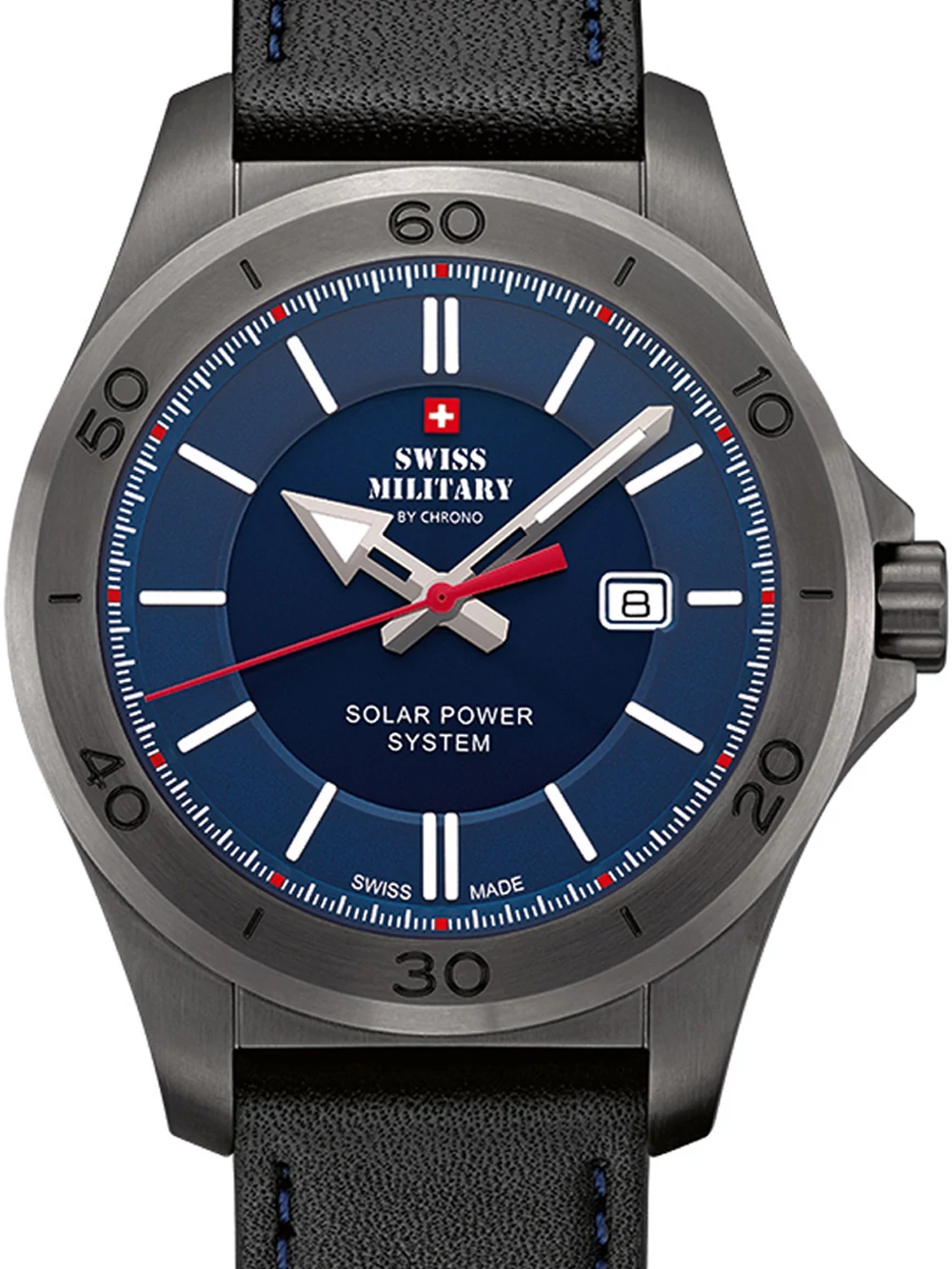 Swiss Military SMS34074.05 férfi óra napelemes 42mm 10ATM karóra